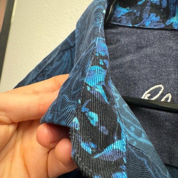 Robert Graham Tarvos Dark Teal Corduroy Paisley - Picture 4 of 5